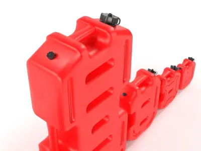 Fuel Tank Collection Low-poly 3D model