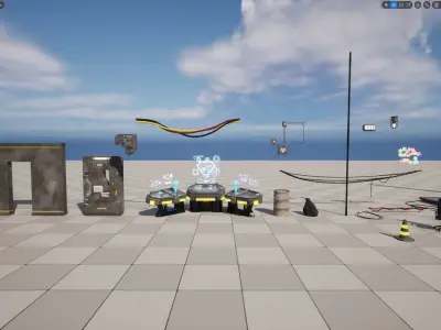 Sci-fi Environment Engine Room Low-poly 3D model