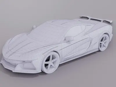 2023 Chevrolet Corvette C8 Z06 Low-poly 3D model