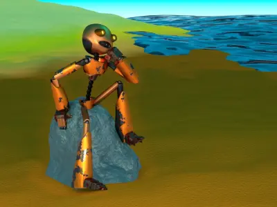 Styled Robot Guy Free 3D model