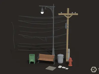 Mafia LowPoly Pack  Low-poly 3D model