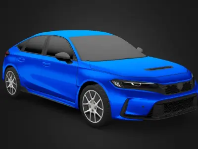 Honda Civic Low-poly 3D model