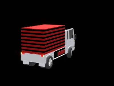 Realistic Truck 3D Model for Logistics Simulations Game Assets Low-poly 3D model
