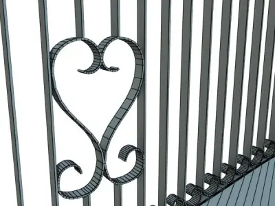 Ironworks collection wrought iron gate at 3D model