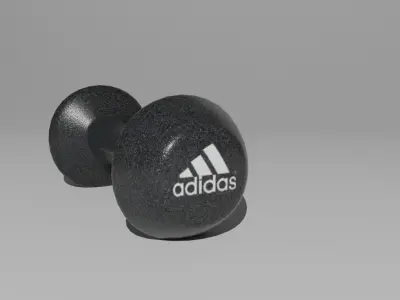 Dumbbell Adidas LowPoly  Low-poly 3D model