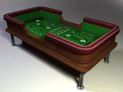 Craps Table Low Poly Low-poly 3D model