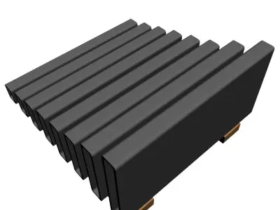 5 16in Wall x2in Rectangle Tube 3D model