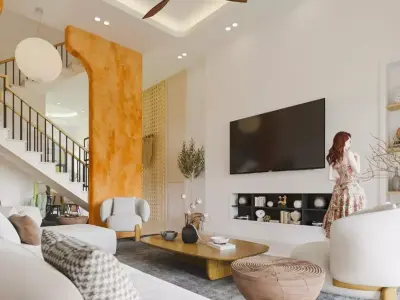 Sketchup House Scene exterior and interior 3D model