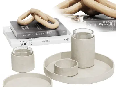 Decorative set 6 3D model buy