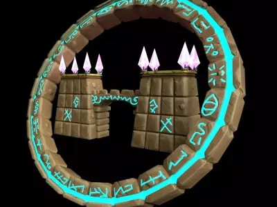 Asset Ancient Temple Low-poly Low-poly 3D model
