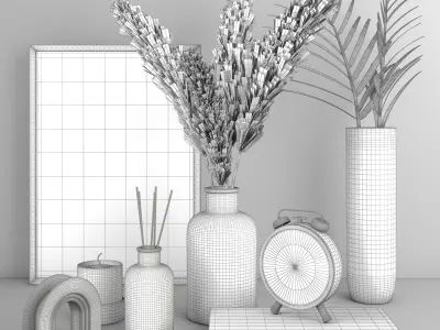 pampas decor set  3D model