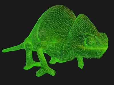 Chameleon Low-poly 3D model