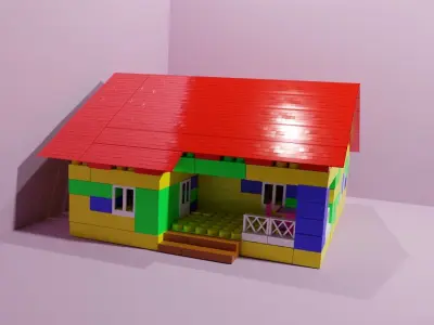 Constructor 15 universal pieces to create any objects Low-poly 3D model