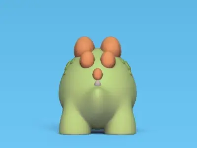 Cute Stegosaurus 3D print model