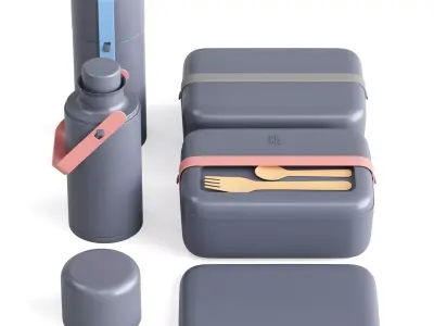 Decor Picnic Set thermos and container Set 49 3D model