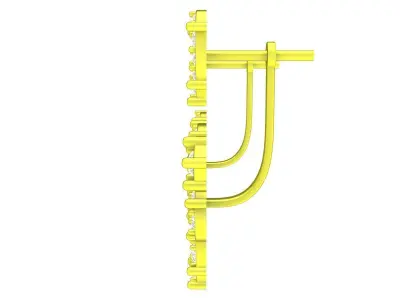 A75967 Luxury Korean Style Fashion Diamond Earring 3D print model