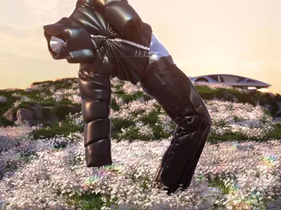 3d Fashion Rick Owens X Moncler Puffer Jacket Clothing Apparel 3D model