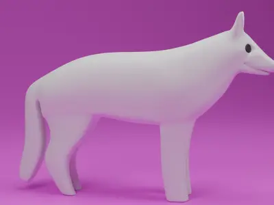 Cartoon German Shepherd Dog 3D model