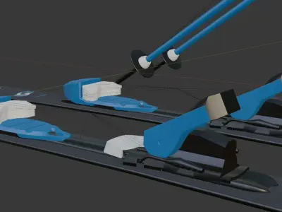 Ski set HEAD 3D model