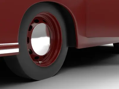 Porsche 356 1300 1952 3d model HQ 3D model