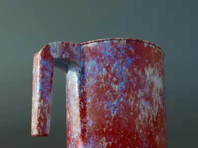 plastic mug Low-poly 3D model
