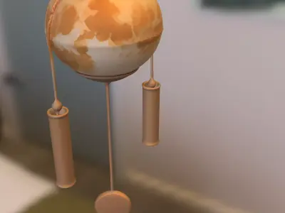 Hanging Wind Chime Low-poly 3D model
