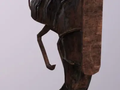 Sign Shrimp Low-poly 3D model