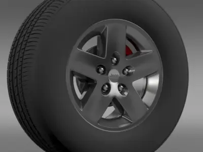 Jeep Wrangler Rubicon wheel 3D model