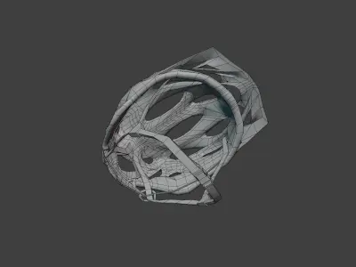 Cycle Helmet 3D model Low-poly 3D model