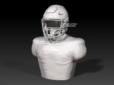 Long NFL Football Helmet Stand 3D print model 3D print model