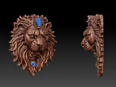 Lion Head Pendant M8 3D print model