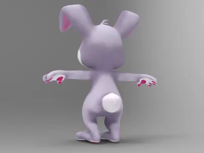 Rabbit Cartoon Low-poly 3D model purchase