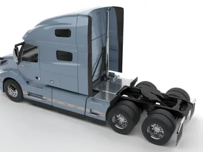 High poly 3d model of VOLVO VNL 760 and Tutorial video 3D model