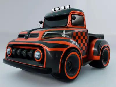 ChibiTruck LowPoly  Low-poly 3D model