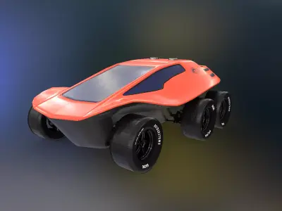 The Skin Dune Buggy Low-poly 3D model