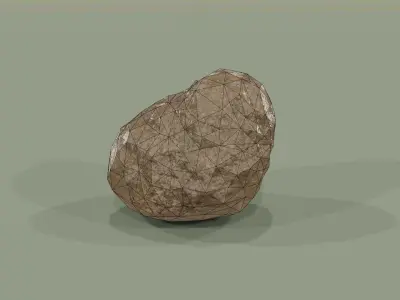 3D Game-Ready Rock Model Free low-poly 3D model