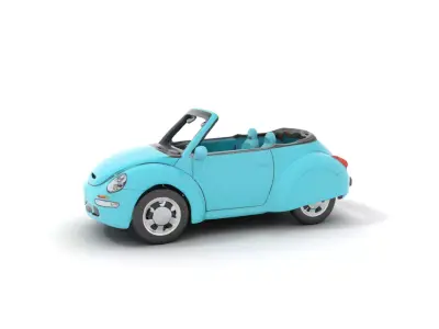 Aqua Beetle Convertible model pack Low-poly 3D model