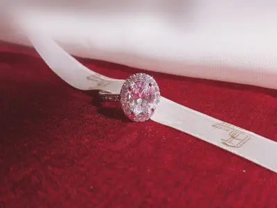 Elegant Oval Halo Engagement Ring 3D print model