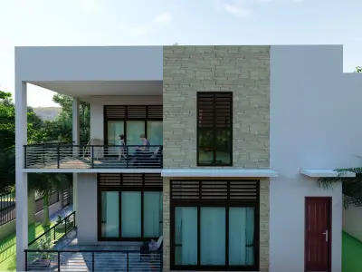 Modern House  Low-poly 3D model purchase