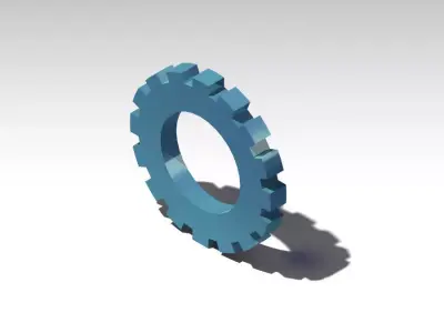 Spur Gear with Square teeth 3D print model