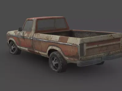 Abandoned Car - Ford F150 Classic Low-poly 3D model