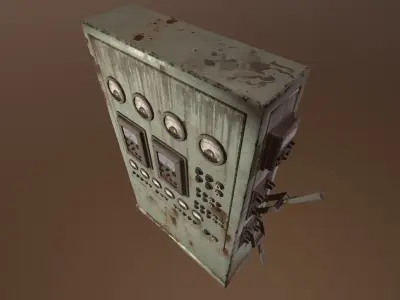 3D Electrical Block - PBR Game Ready Low-poly 3D model