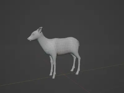 Deer Calf Fawn Animal Low-poly 3D model