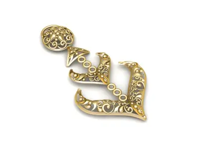 Luxury Wedding Pendant 3d Printable Model 3D print model