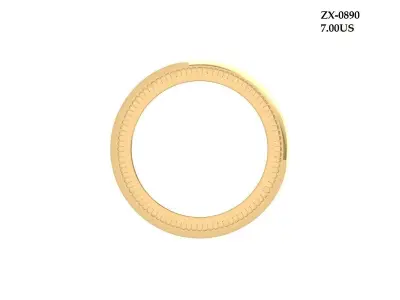 Solitaire Engagement Ring 3D print model 3