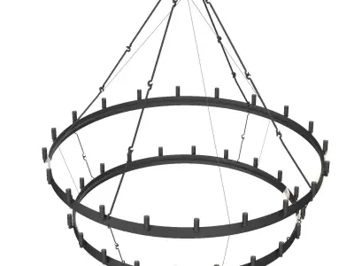 Camino Vintage Candelabra Two-Tier Chandelier 3D model