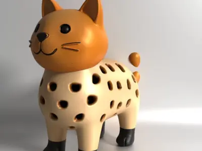 Cat Sprouter Seed Chia Radish Lentil Germinator toy 3D print model