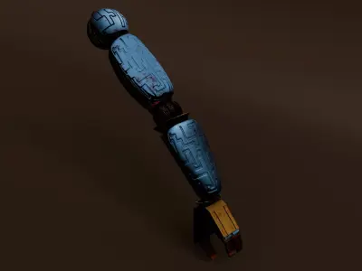 Robotic Arm 3D Game Ready Asset Low-poly 3D model