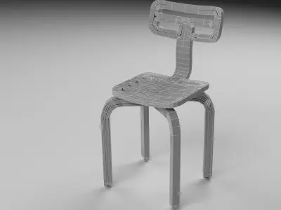 Chubby Chair Low-poly 3D model