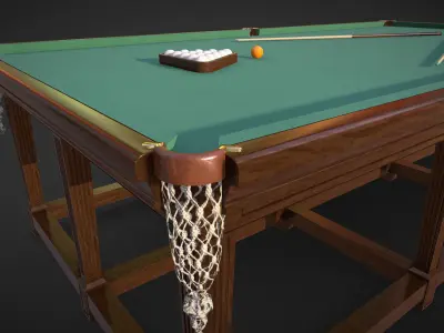 Billiard Table Low-poly 3D model